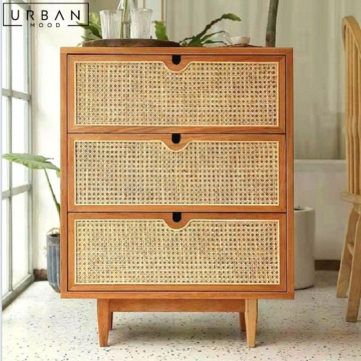 CIEL Rustic Rattan Chest Of Drawers