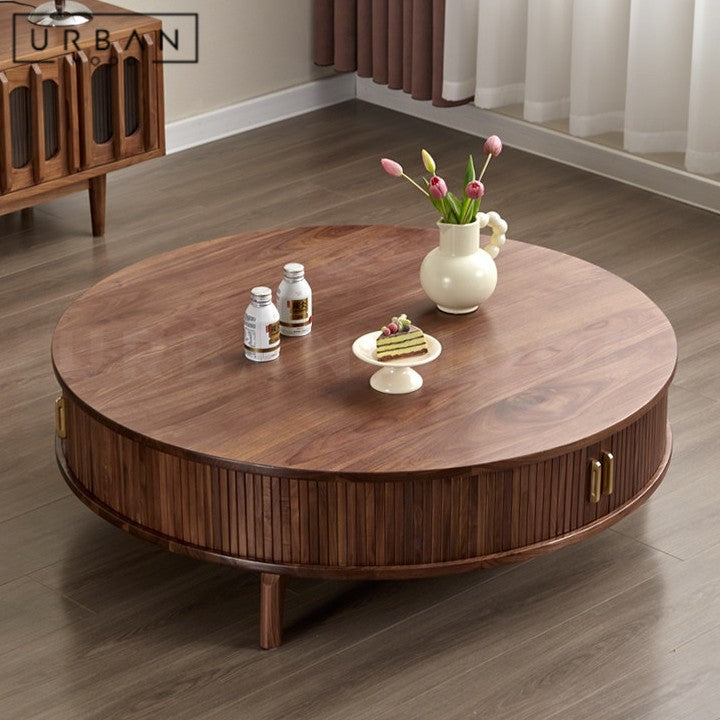 CIRCO Modern Solid Wood Round Coffee Table