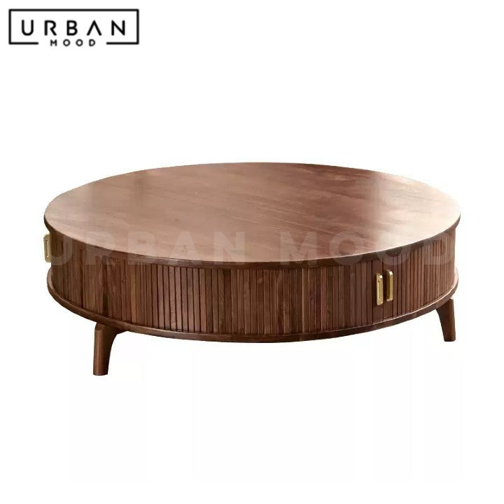 CIRCO Modern Solid Wood Round Coffee Table