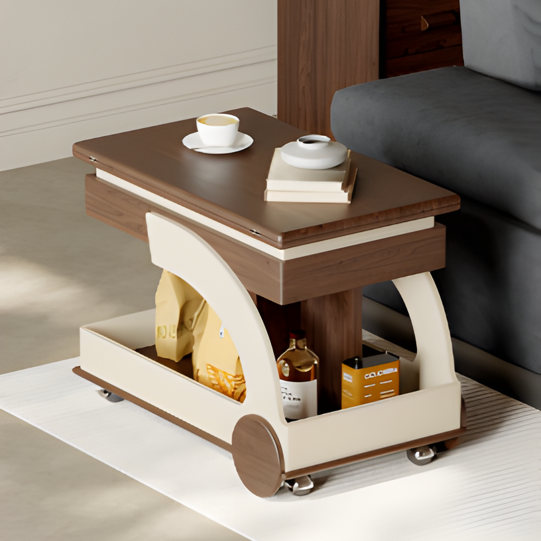 CIRONA Adjustable Folding Storage Trolley Side Table - Urban Mood Singapore