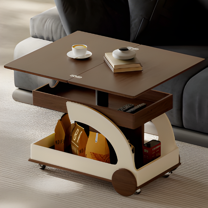 CIRONA Adjustable Folding Storage Trolley Side Table - Urban Mood Singapore
