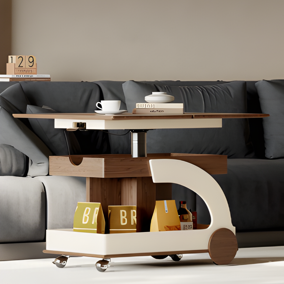 CIRONA Adjustable Folding Storage Trolley Side Table - Urban Mood Singapore