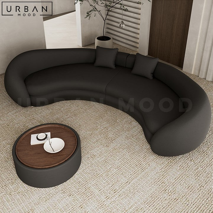 CIRULE Modern Curved Velvet Sofa