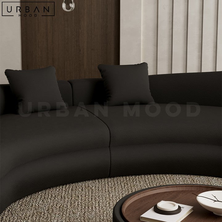 CIRULE Modern Curved Velvet Sofa