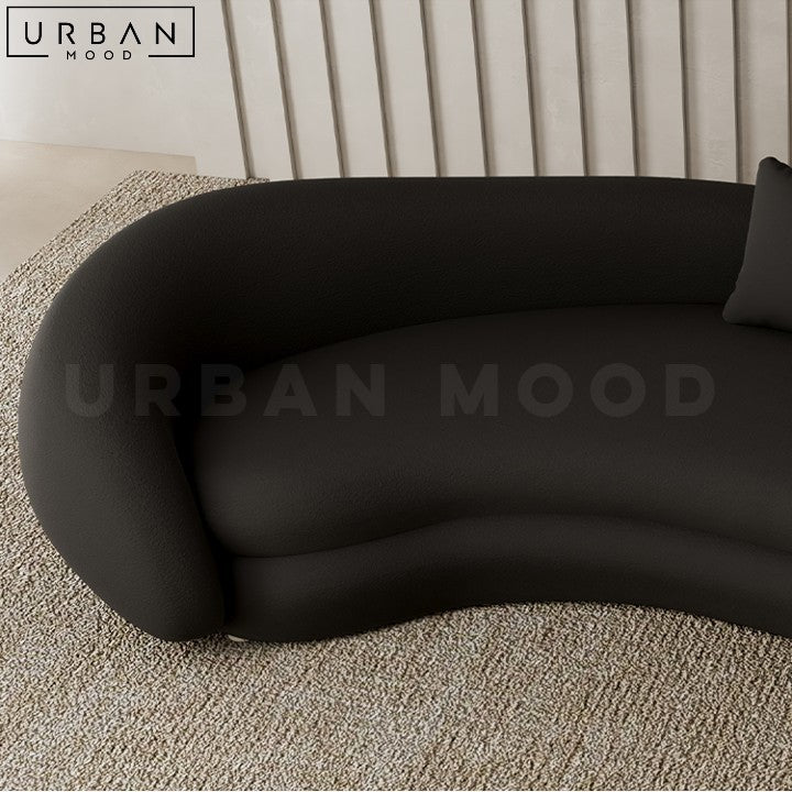 CIRULE Modern Curved Velvet Sofa