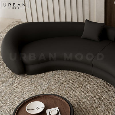 CIRULE Modern Curved Velvet Sofa