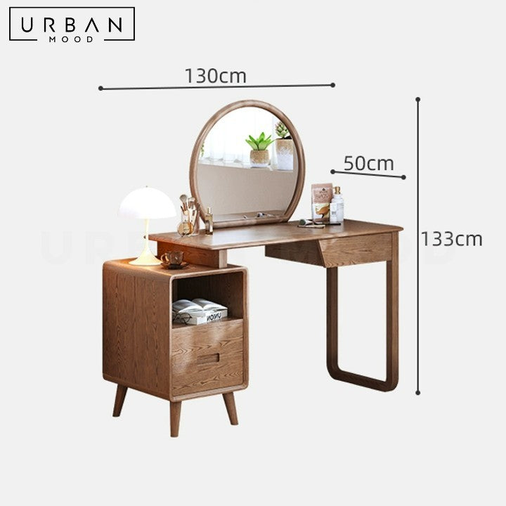 SEVOIR Rustic Solid Wood Vanity Table