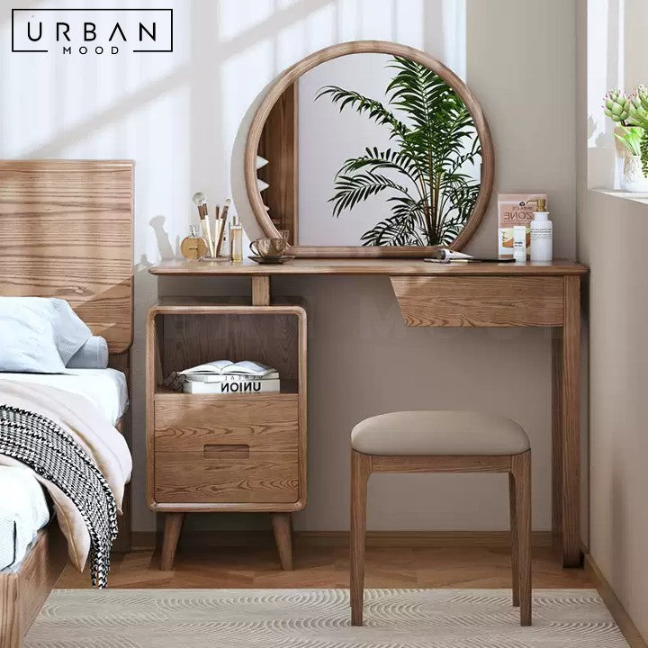 SEVOIR Rustic Solid Wood Vanity Table