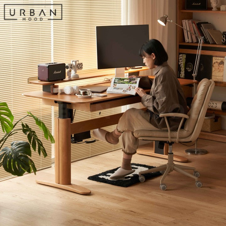 CLARKS Modern Solid Wood Adjustable Study Table