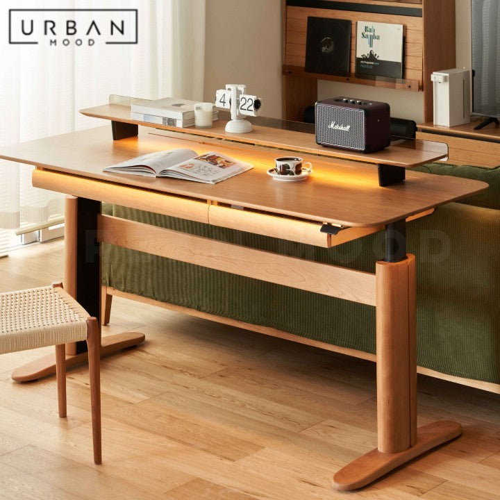 CLARKS Modern Solid Wood Adjustable Study Table
