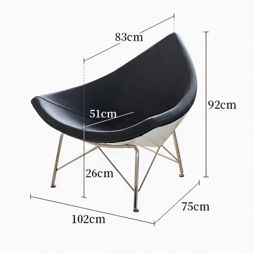 CLARVESS Modern Coconut Lounge Chair - Urban Mood Singapore