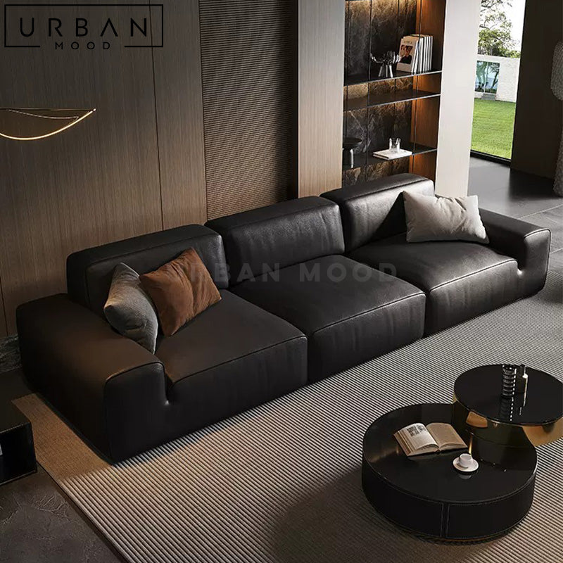 CLIF Modern Leather Sofa