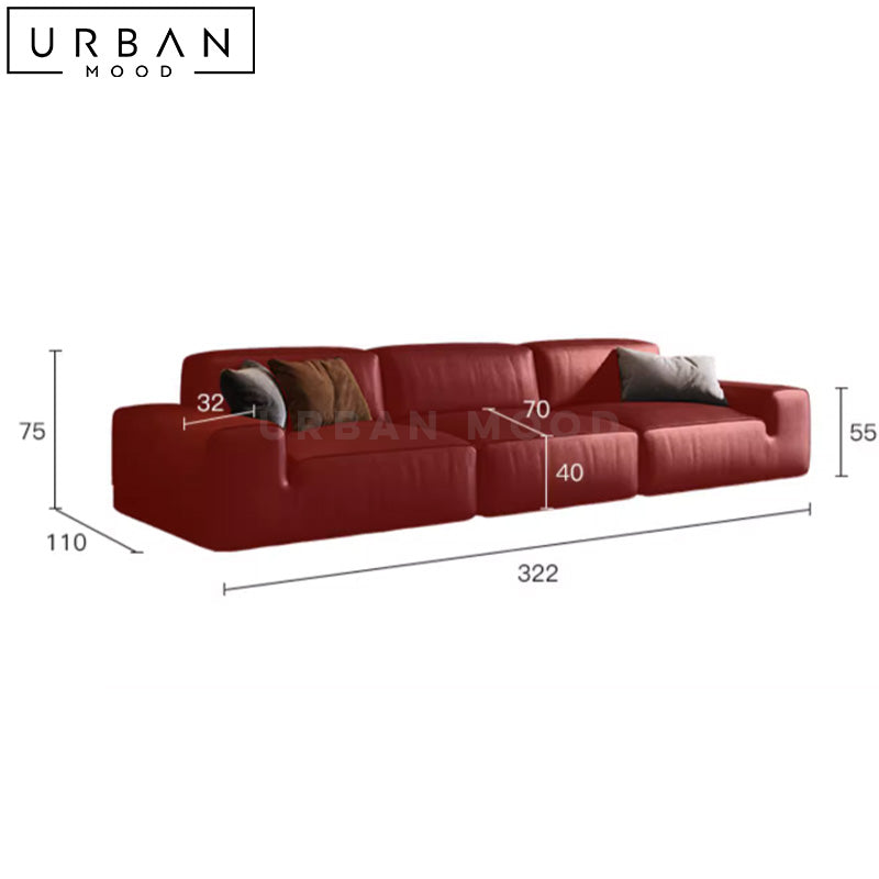 CLIF Modern Leather Sofa