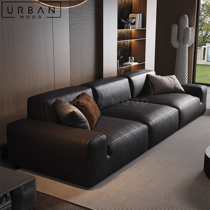 CLIF Modern Leather Sofa