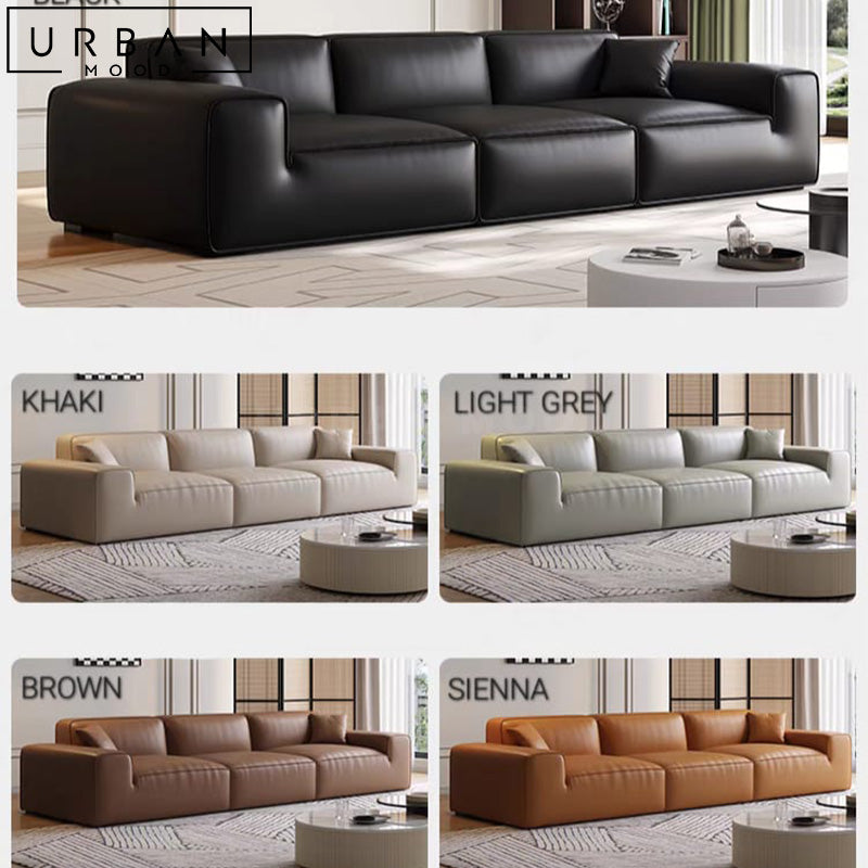 CLIF Modern Leather Sofa