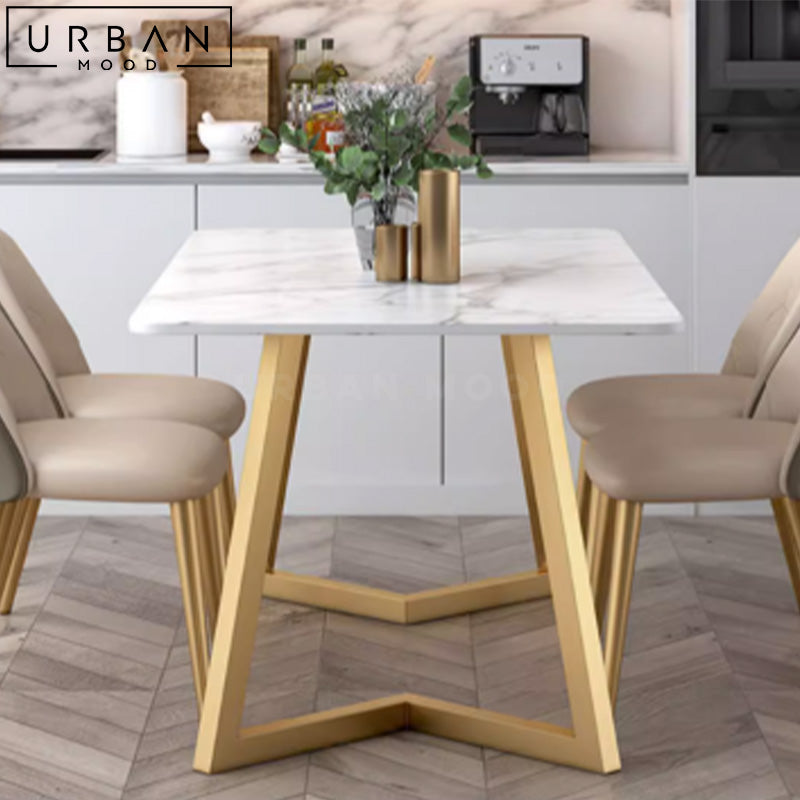 CLIVE Modern Sintered Stone Dining Table Set