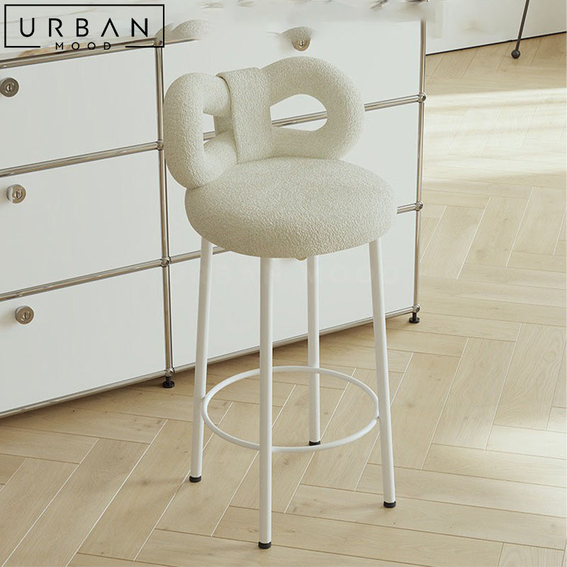 COLY Modern Boucle Bar Stool