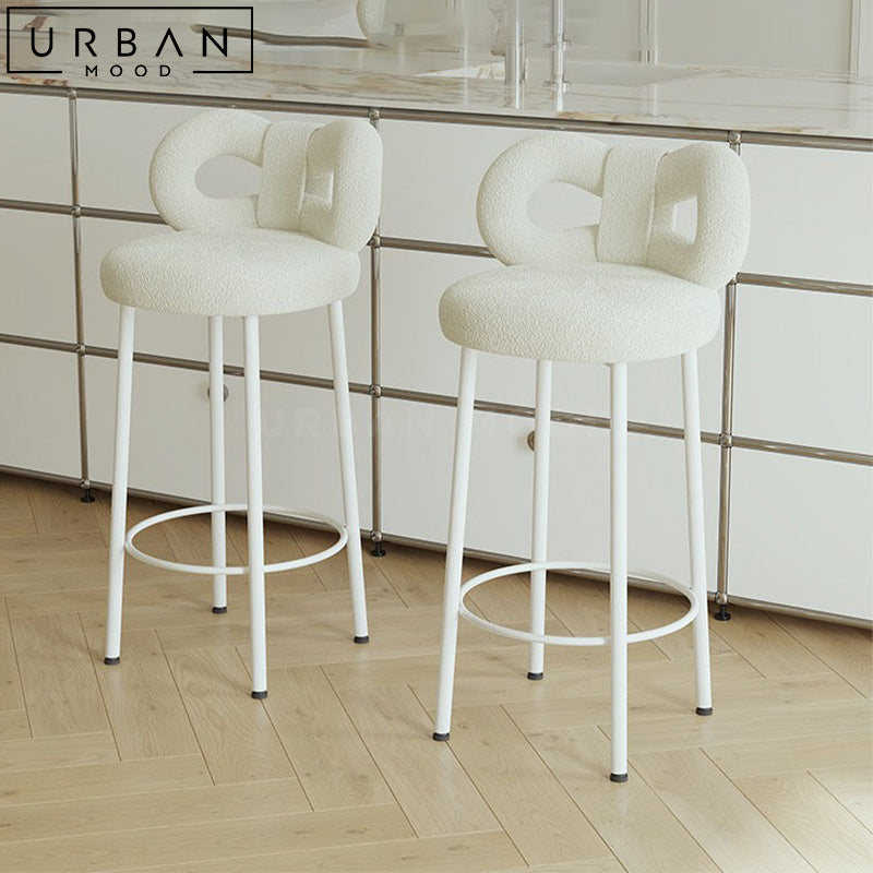 COLY Modern Boucle Bar Stool