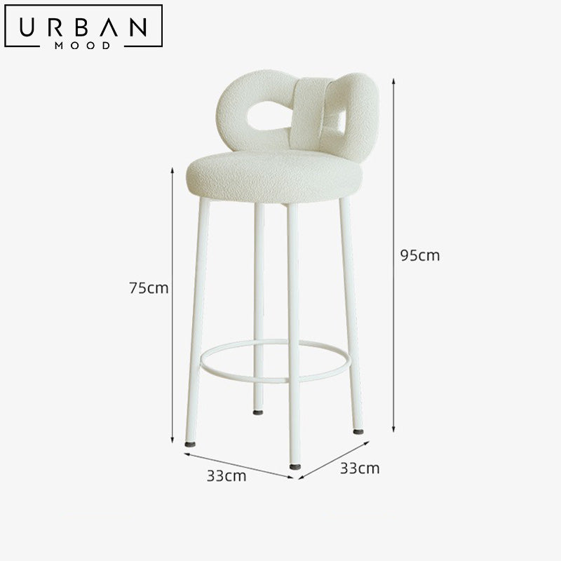 COLY Modern Boucle Bar Stool