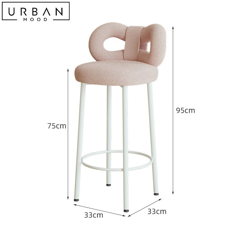 COLY Modern Boucle Bar Stool