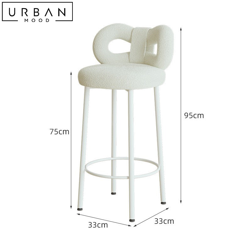 COLY Modern Boucle Bar Stool
