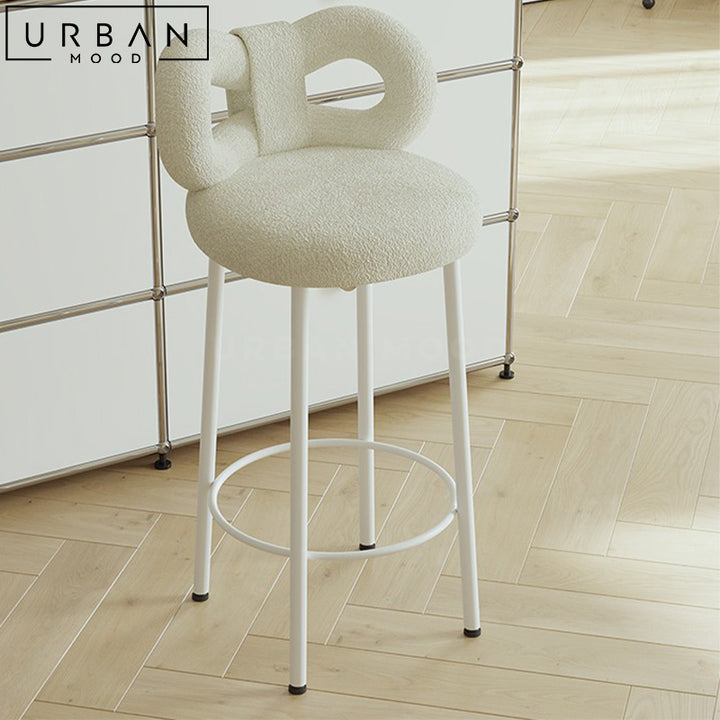 COLY Modern Boucle Bar Stool