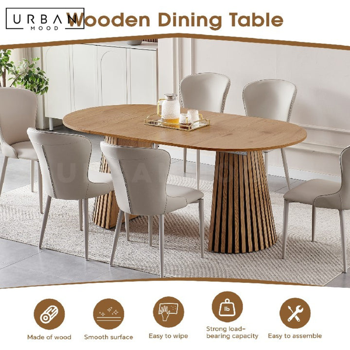 COMPACTO Modern Solid Wood Extendable Dining Table