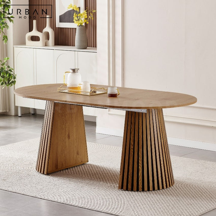 COMPACTO Modern Solid Wood Extendable Dining Table
