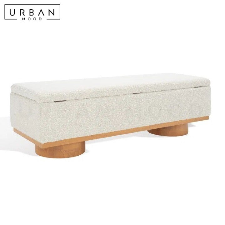 CONIN Modern Boucle Storage Bench
