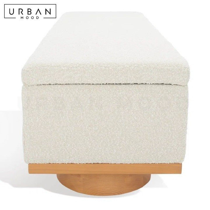 CONIN Modern Boucle Storage Bench