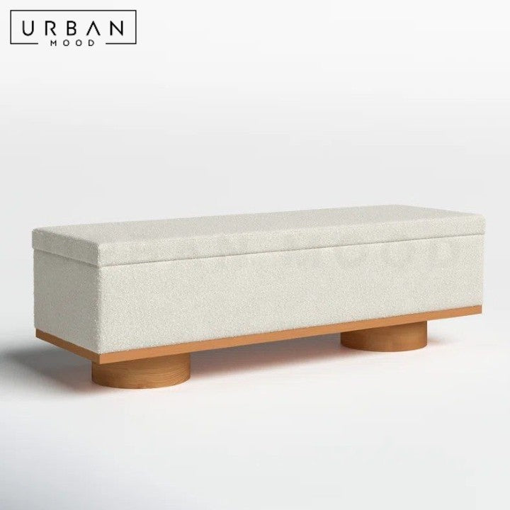 CONIN Modern Boucle Storage Bench