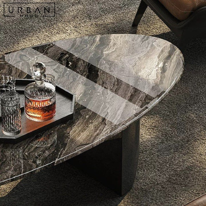 CORNELIA Modern Oval Marble Coffee Table