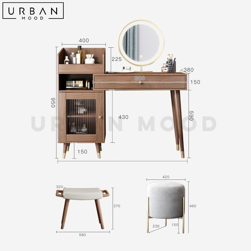 CORNEL Rustic Vanity Table Set