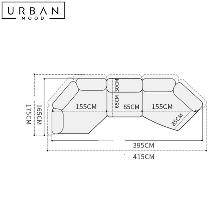 COTLEY Modern Fabric Sofa