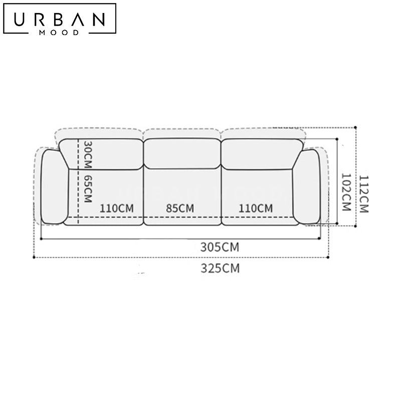 COTLEY Modern Fabric Sofa