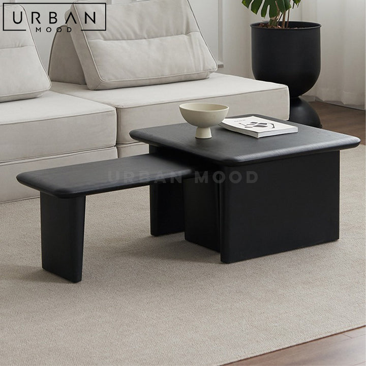 CREARY Japandi Solid Wood Coffee Table