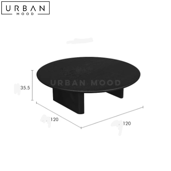 CREARY Japandi Solid Wood Coffee Table