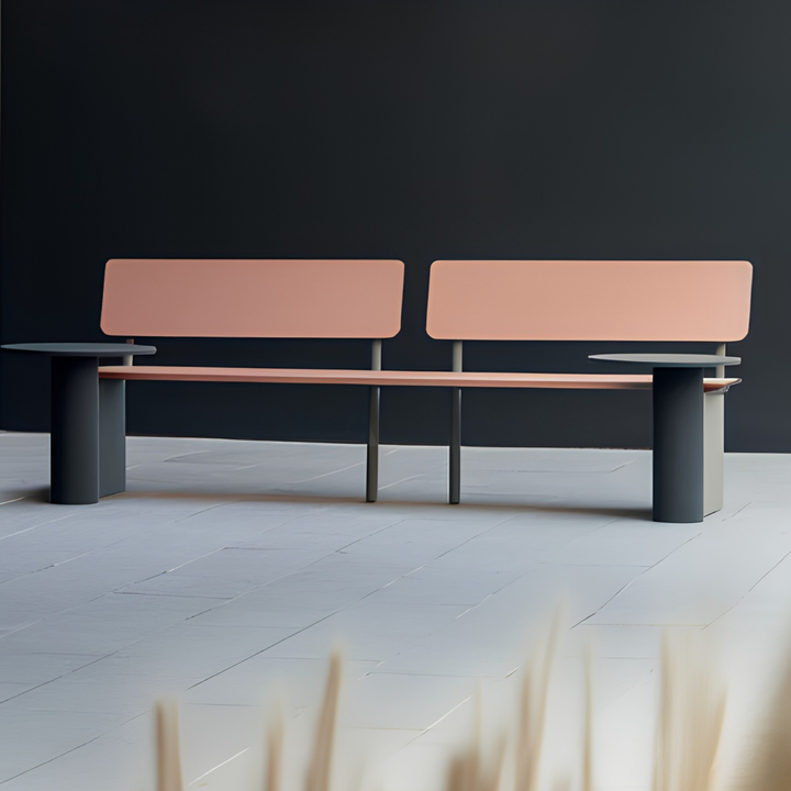 CRESVAR Modern Outdoor Bench With Side Tables - Urban Mood Singapore