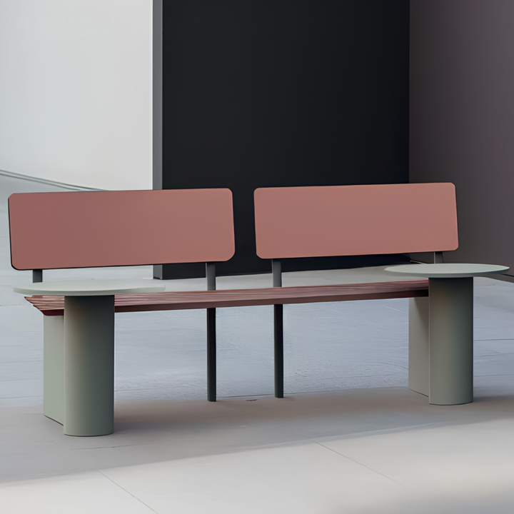 CRESVAR Modern Outdoor Bench With Side Tables - Urban Mood Singapore