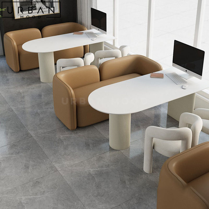 CRISTIN Modern Sintered Stone Dining Table & Bench