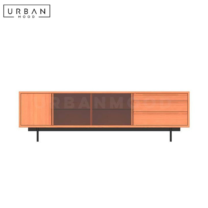 CRUSO Modern Solid Wood TV Console