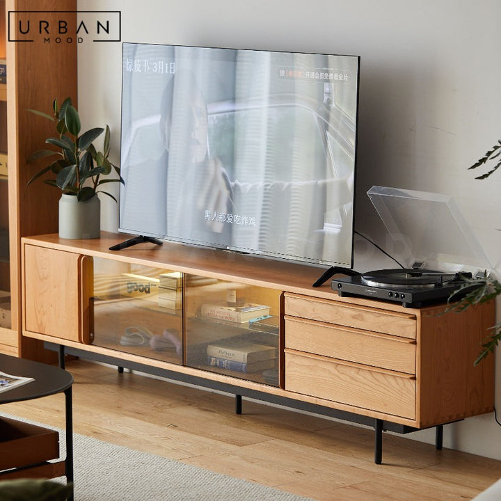 CRUSO Modern Solid Wood TV Console