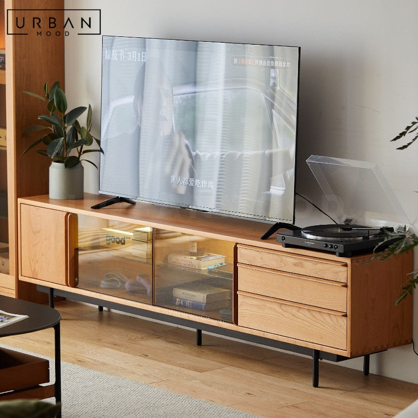CRUSO Modern Solid Wood TV Console