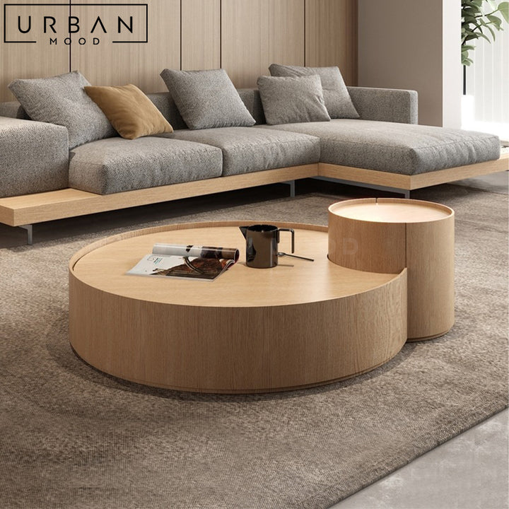 CUDIA Modern Round Nesting Coffee Table