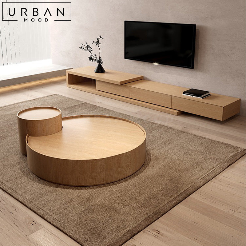 CUDIA Modern Round Nesting Coffee Table