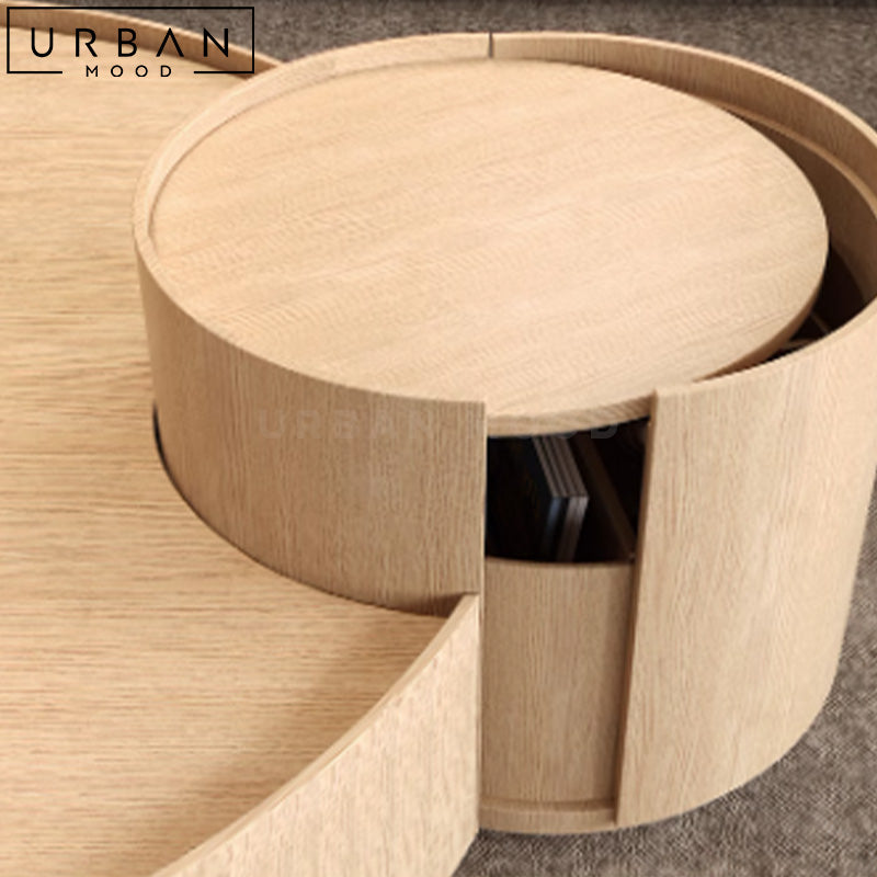 CUDIA Modern Round Nesting Coffee Table