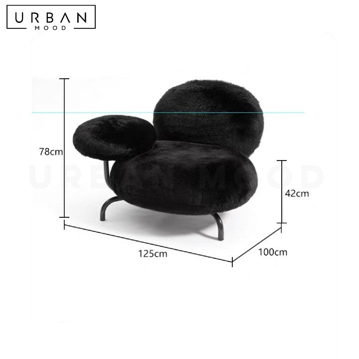 ENCA Modern Velvet Lounge Chair