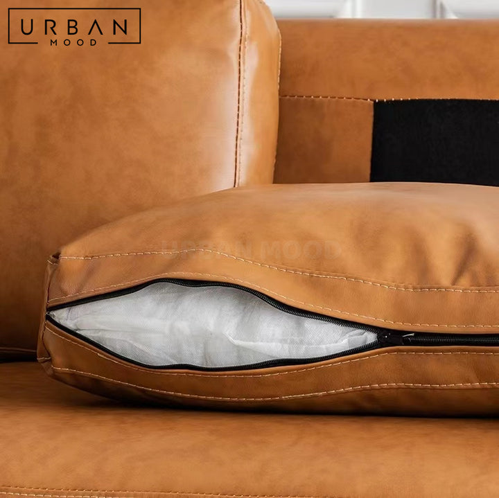 CURIO Modern Leather Sofa