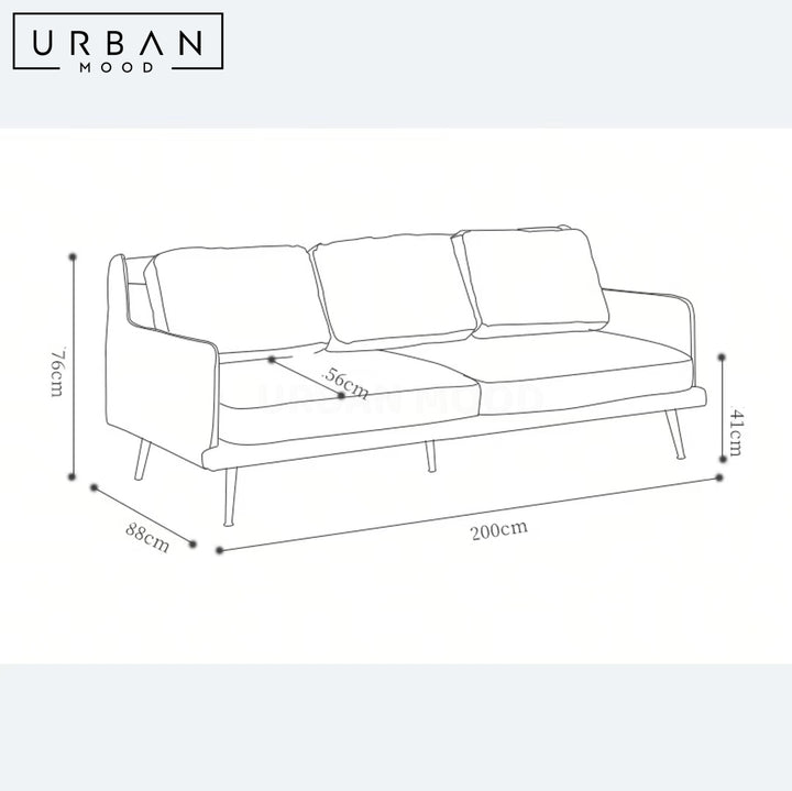 CURIO Modern Leather Sofa