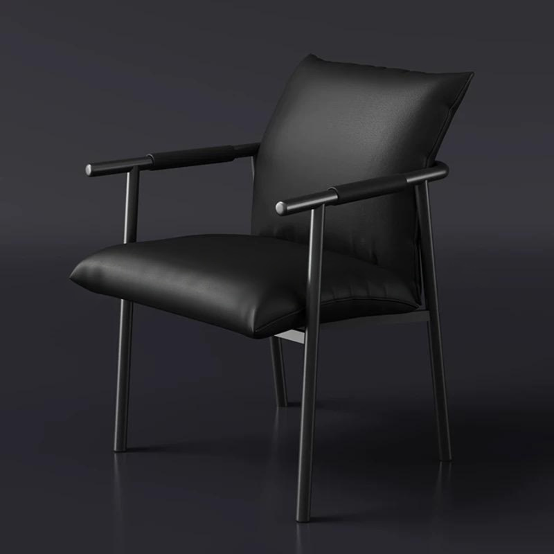 CURVIEL Modern Leather Dining Chair - Urban Mood Singapore